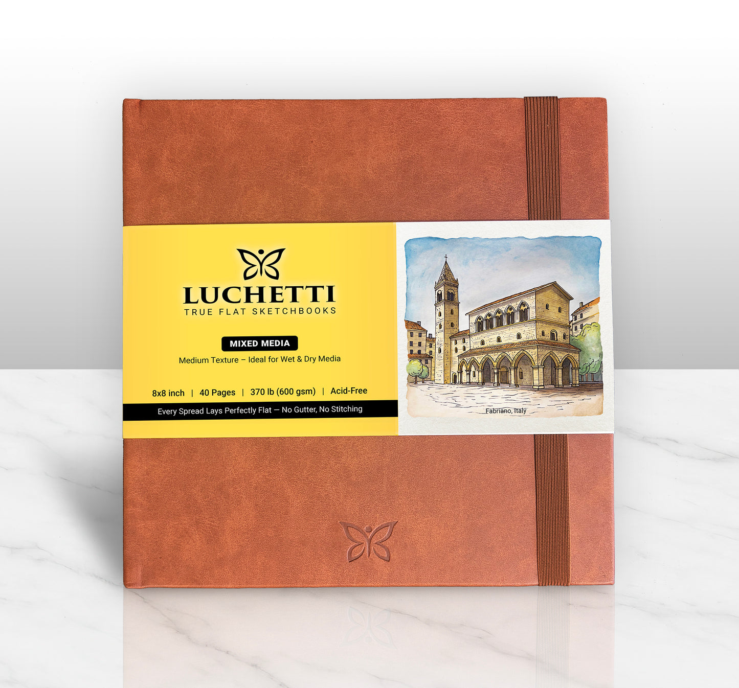 Luchetti True Flat Sketchbook™ – 8x8" – 40 Pages – 600gsm Mixed Media Paper