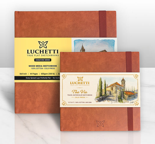 Luchetti True-Flat™ Sketchbooks - 8" + Via 5.5" Bundle